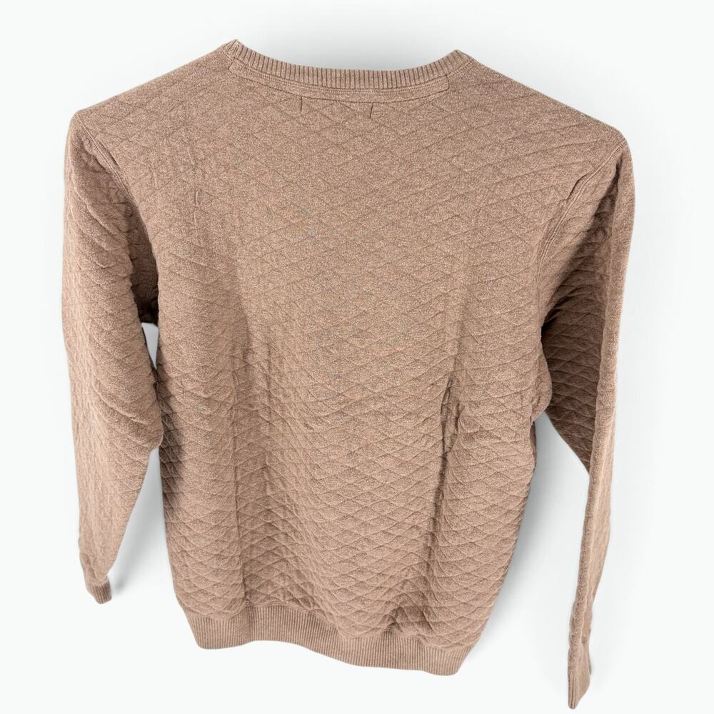 Holderness & Bourne The Ward Sweater XL Mens Heathered Rye Quilted Knit Golf - Picture 8 of 9
